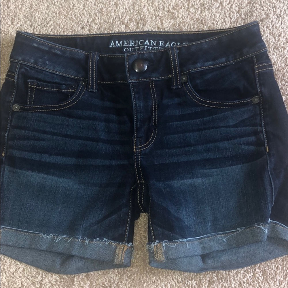 American Eagle midi jean shorts